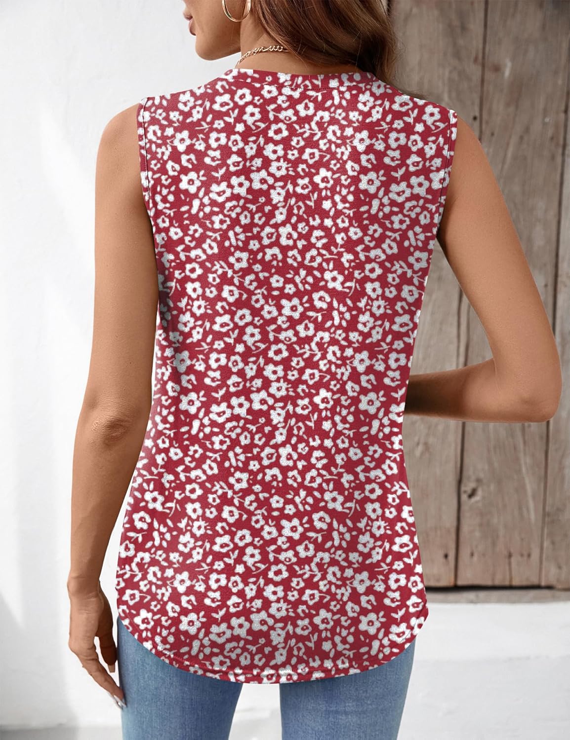 LOMON Tank Tops for Women Loose Fit V Neck Sleeveless Shirts 2026 Fashion Summer Clothes S-3XL - Image 6