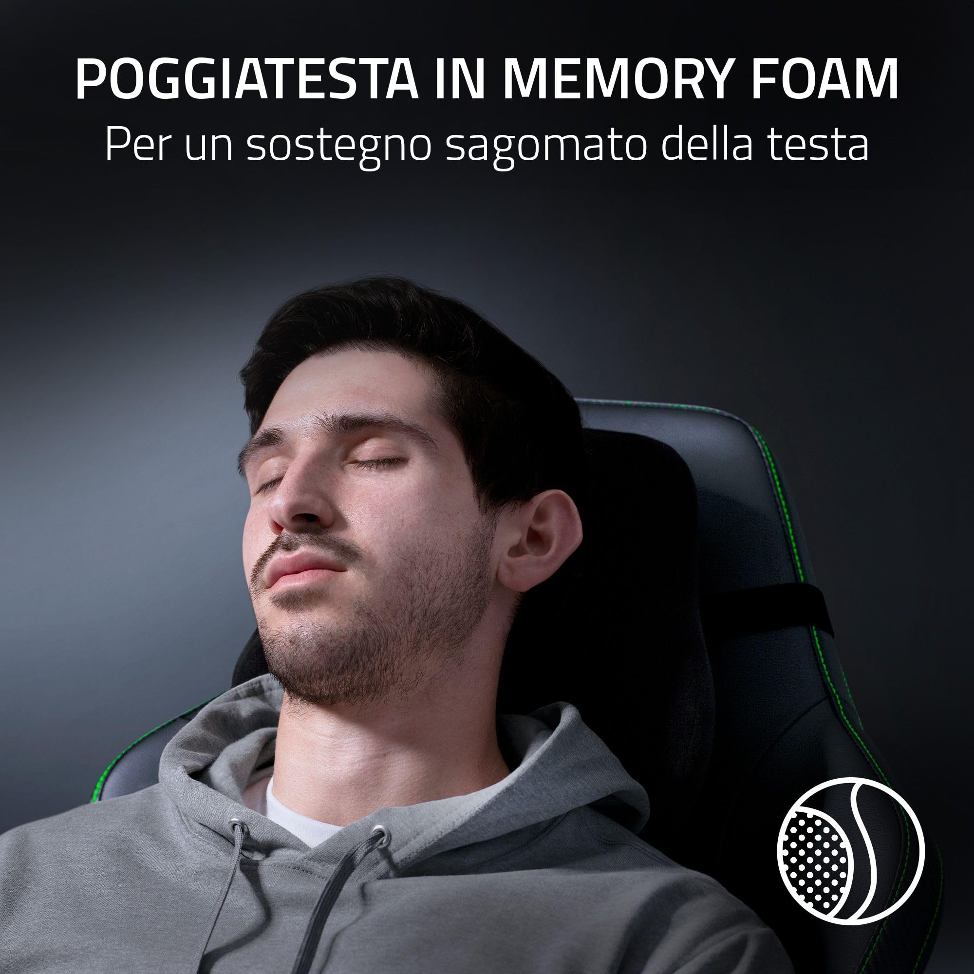 Razer Iskur V2 - Sedia da gioco con supporto lombare adattivo (pelle sintetica di grado EPU, cuscini in schiuma ad alta densità, braccioli 4D, curva lombare completamente regolabile) Verde
