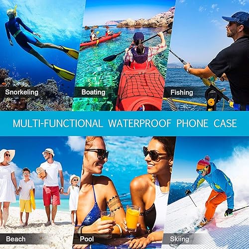Miniatura 7 de Weewooday Bolsa impermeable universal para teléfono, bolsa seca transparente con cordón, para playa, natación, buceo, funda submarina para