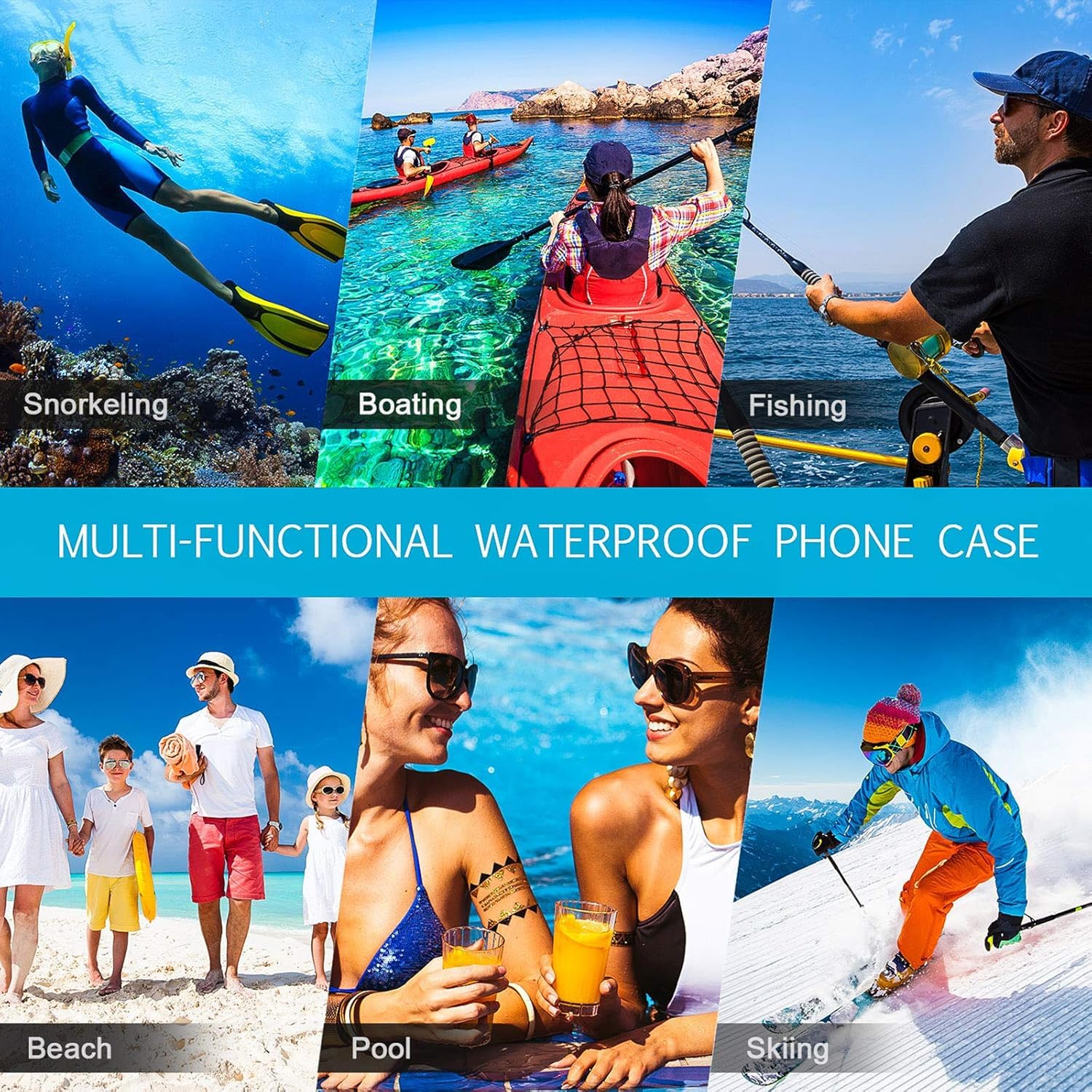 32 Stück Universal wasserdichte Handy-Taschen Klar Handy Dry Tasche mit Lanyard Outdoor Strand Schwimmen Schnorcheln Tasche Unterwasser Hülle für Smartphone bis 17,5 cm