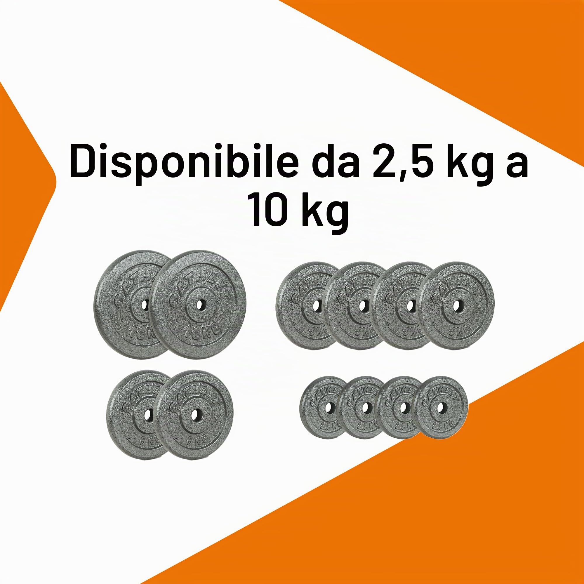 Set di dischi pesi Athlyt in ghisa con foro da 25 mm