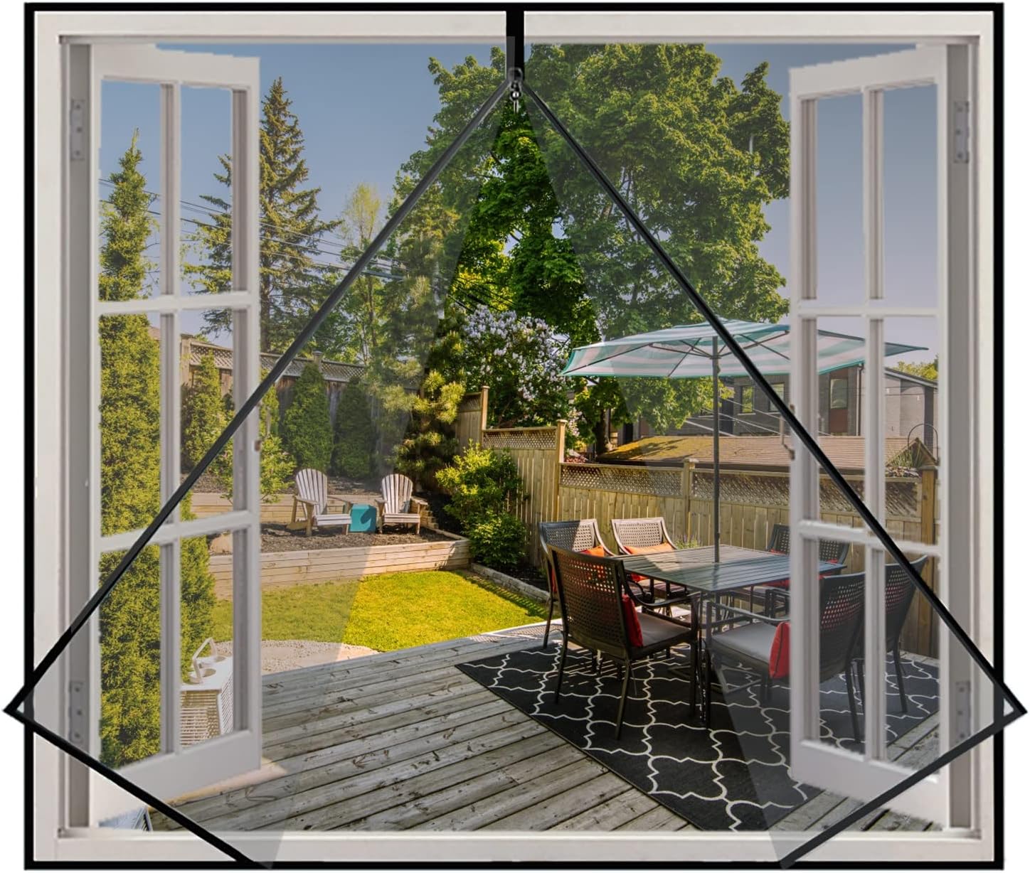 Zipper Screen Window 170x210cm Encrypted mesh Window Screen