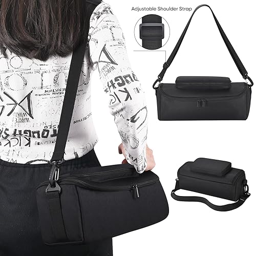 Miniatura 6 de Bolsa de mano para Sony SRS-XB43 Extra BASS inalámbrico Bluetooth potente altavoz portátil, SRS-XB43 bolsa de hombro resistente, bolsillo de