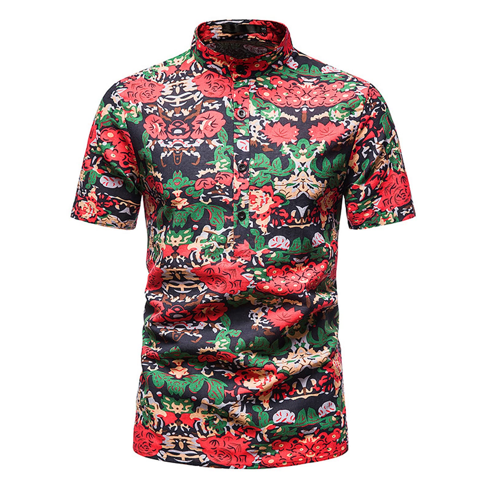 GenericMen’s Activewear Crewneck T-Shirt Premium Fabric Men's Running Shirts Hawaiian Shirt Tees
