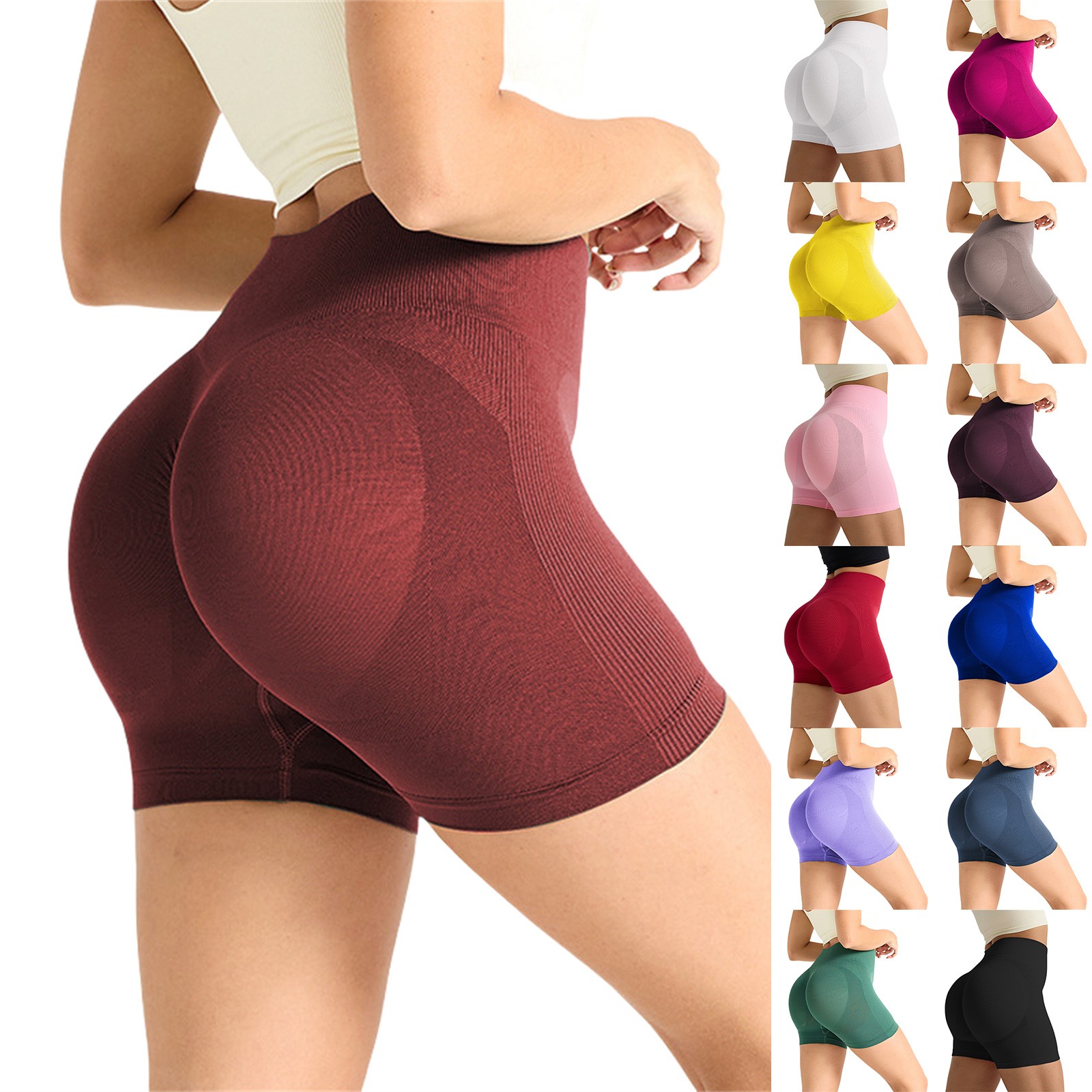Pantaloncini da allenamento con stampa fenicottero per le donne Scrunch Pantaloncini da allenamento con stampa fenicottero per le donne Scrunch