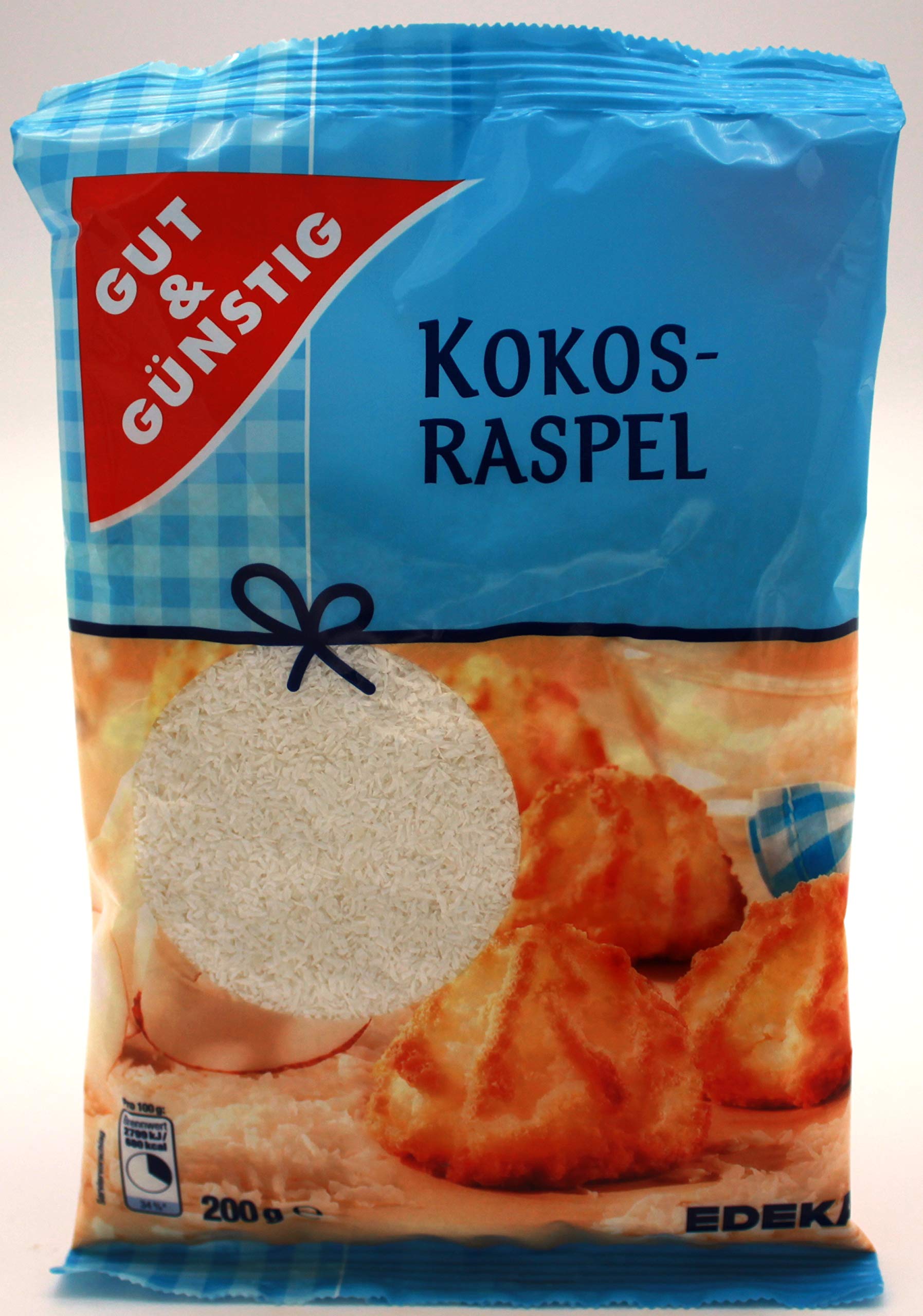 Gut & Günstig Kokosraspeln fein, 25er Pack (25 x 200g)