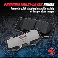 Vista 5 de Placas de freno delanteras de repuesto Raybestos Element3 EHT para vehículos selectos Toyota (4Runner, FJ Cruiser, Sequoia, Tacoma, Tundra), Lexus