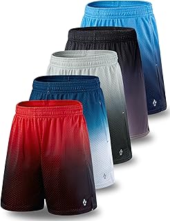 Liberty Pro 5 Pack: Mens Athletic Shorts, 9" Mesh Basketball Shorts Men Active Gym Shorts with Pockets