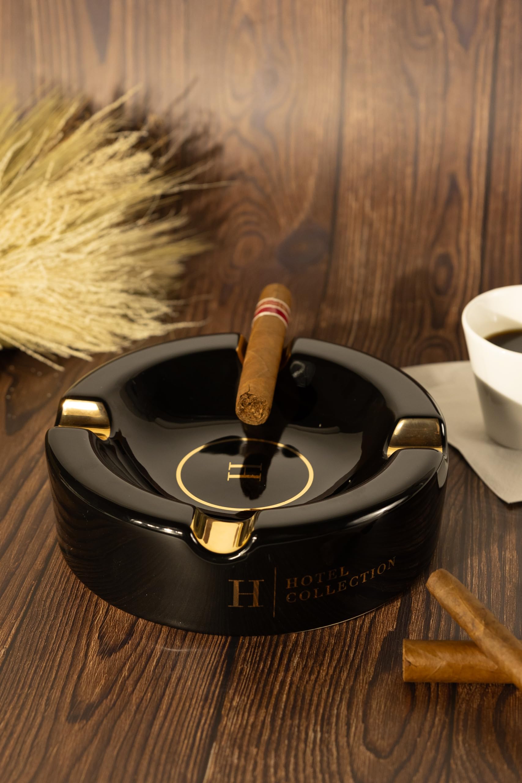 Hotel Collection Cenicero de cerámica de edición limitada premium para uso en exteriores, patio, exterior e interior, accesorio de cenicero de lujo para hombres y mujeres entusiastas 5