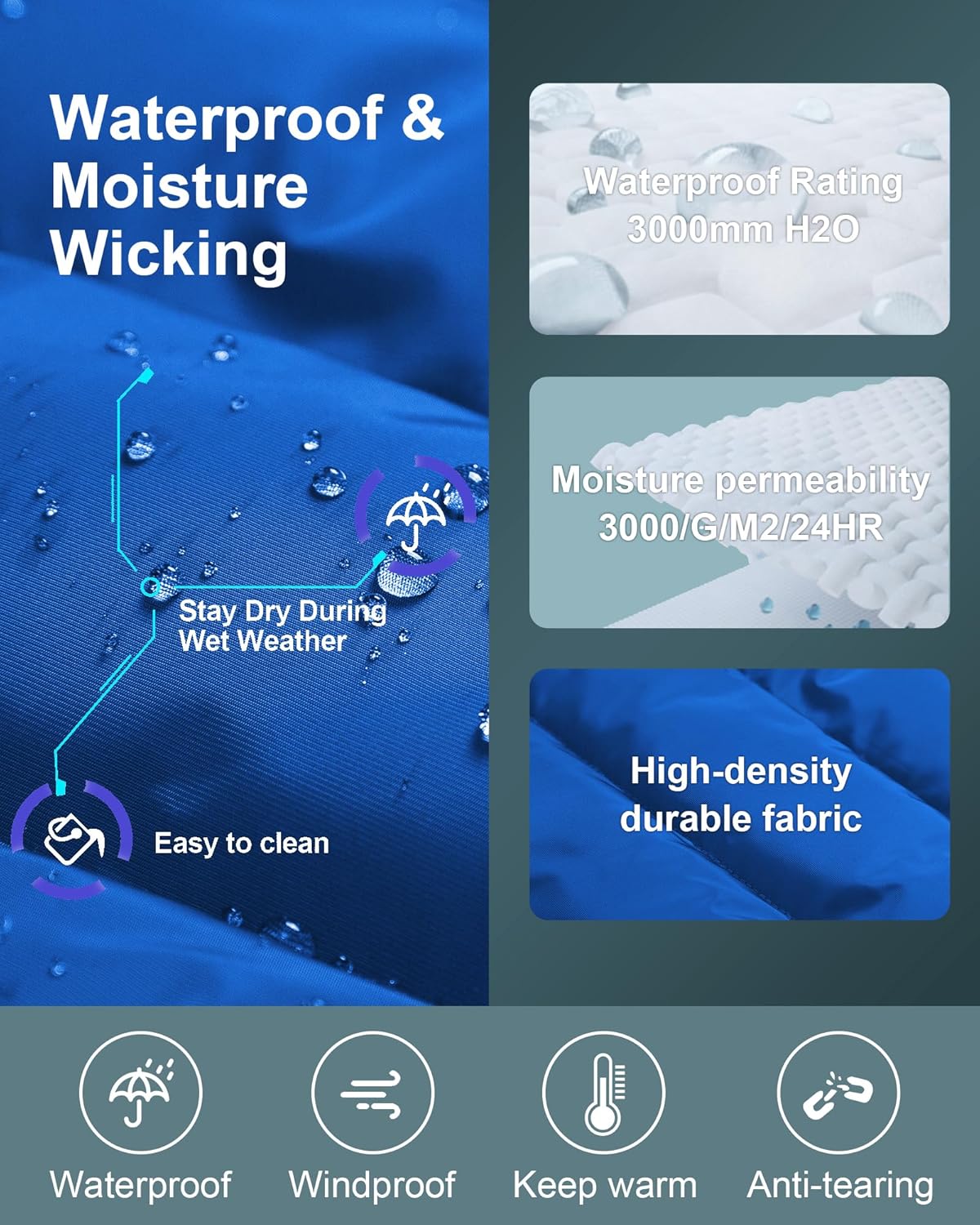 CREATMO US Men's Outdoor Winter Vest Outerwear Removable Hooded Padded Puffer Sleeveless Vest - Image 6