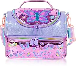 Kids Double Decker Insulated Lunch Bag 7L for Boys & Girls | Thermal Waterproof Lunch Tote with Water Bottle & Lunch Box Holder | Adjustable Strap School Lunch Bag