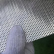 Perforated Metal Sheets 19 Gauge 30"x15" Expanded Metal Mesh Aperture 1.5mm 0.06inch About 1/16" Perforated Stainless Steel Sheet 304 Stainless Steel Mesh Screen Plate Panel