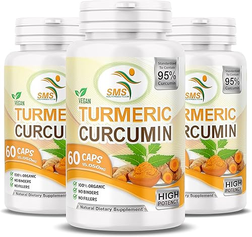 Curcumina de cúrcuma de 1000 mg con BioPerine 95% Curcuminoides – Pimienta negra para absorción, fabricada en Estados Unidos, apoyo inmunológico