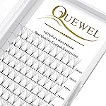 QUEWEL Premade Lash Fans, 4D Premade Fans Eyelash Extensions 0.07mm Thickness D Curl 14mm Volume Lash Extensions Short Stem Pre Made Fans Eyelash Extensions(4D 0.07D 14mm)