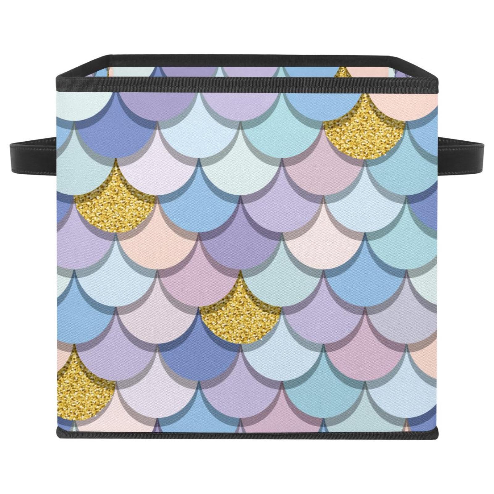 Boîte de rangement en tissu motif sirène : finissez-en avec le désordre au sol