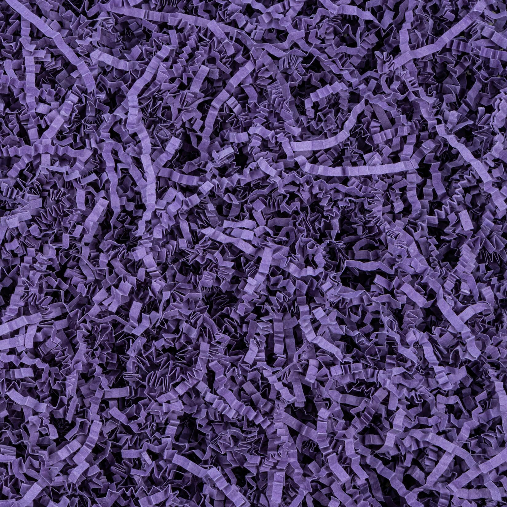 Sukh Purple Crinkle Paper Filler - Shredded Paper, Gift Basket &amp; Box Wrap
