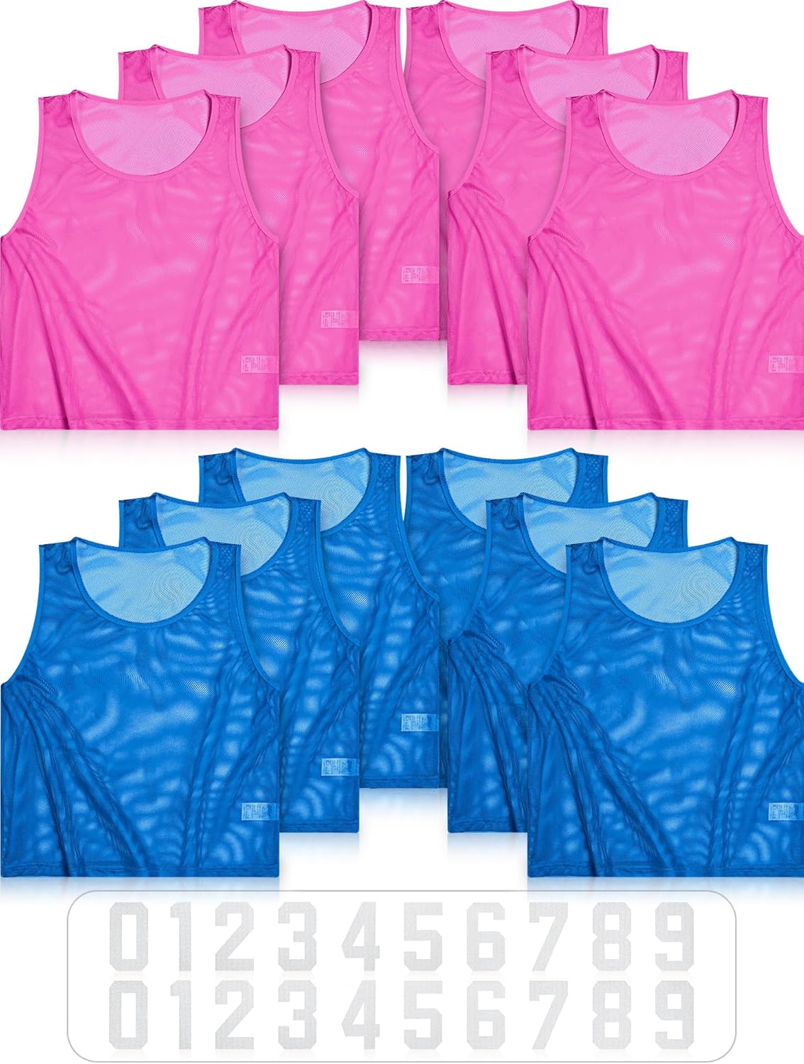 Boyiee Pinnies Scrimmage Vests, Nylon Mesh Team Practice Jersey Youth Pinnies for Sports Basketball Soccer Football