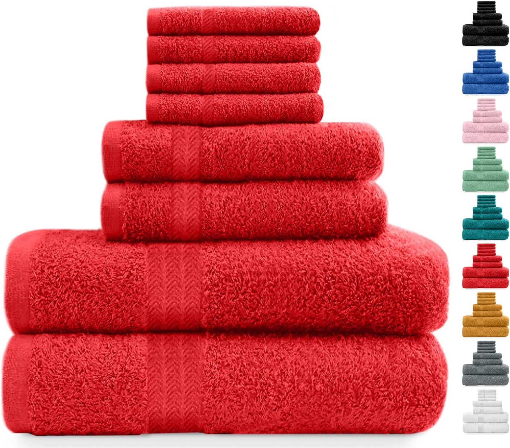 FAIRWAYUK 8-Piece Towels Bale Set for Bathroom, Ultra Soft Premium ...