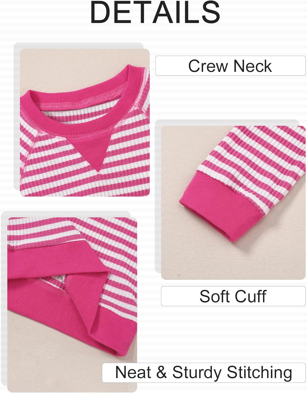 SANMIO Toddler Baby Girl Clothes Toddler Outfit Cute Striped Sweatshirt Tops + Pants Set Fall Winter Clothing For Girls - Image 6