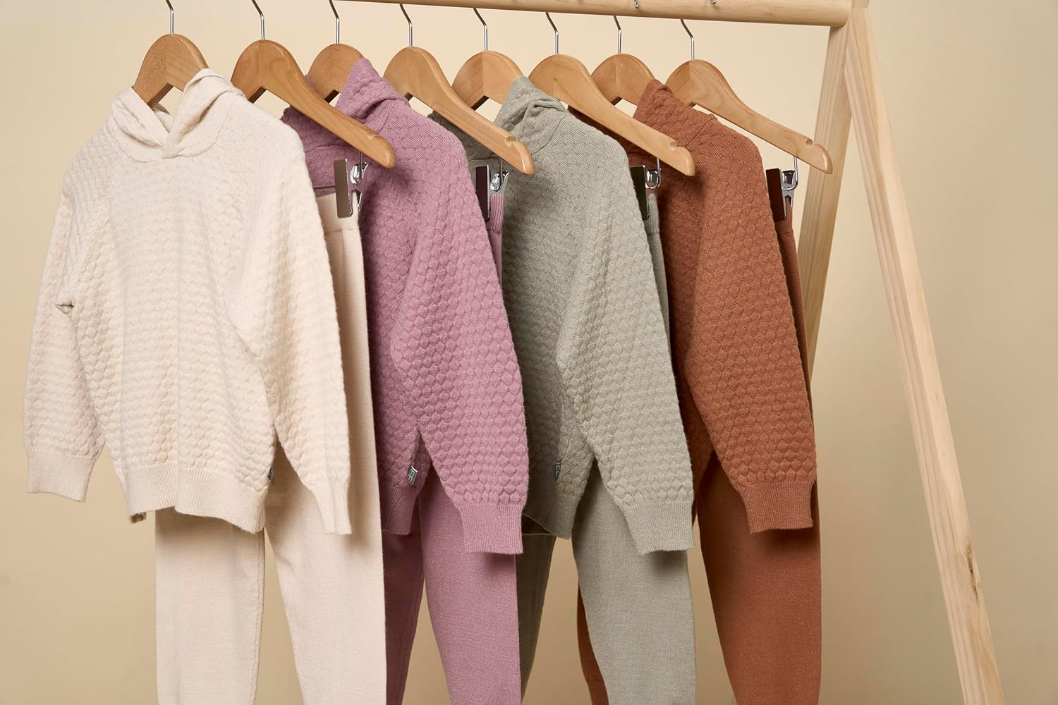 Modern Moments by Gerber Girls' Baby and Toddler Honey Comb Sweater Knit Top and Pant Set - Image 5