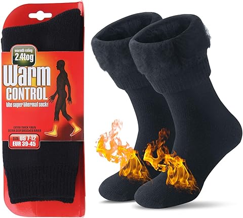 JARSEEN Térmicos de Invierno Calcetines de Lana Super Calor Gruesa Calentar Suave Cómodo Calcetines de Mujer Hombre