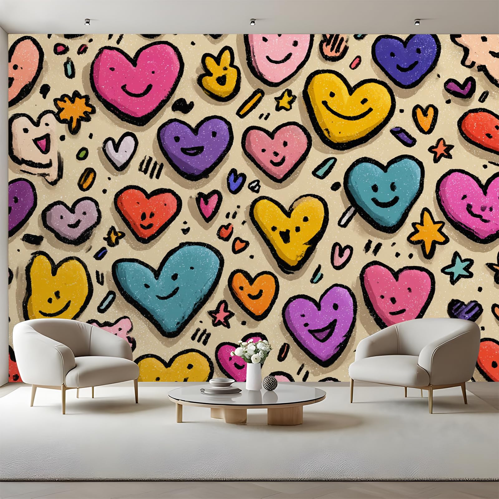 Papier peint trompe l'œil autocollant tableau mural toile