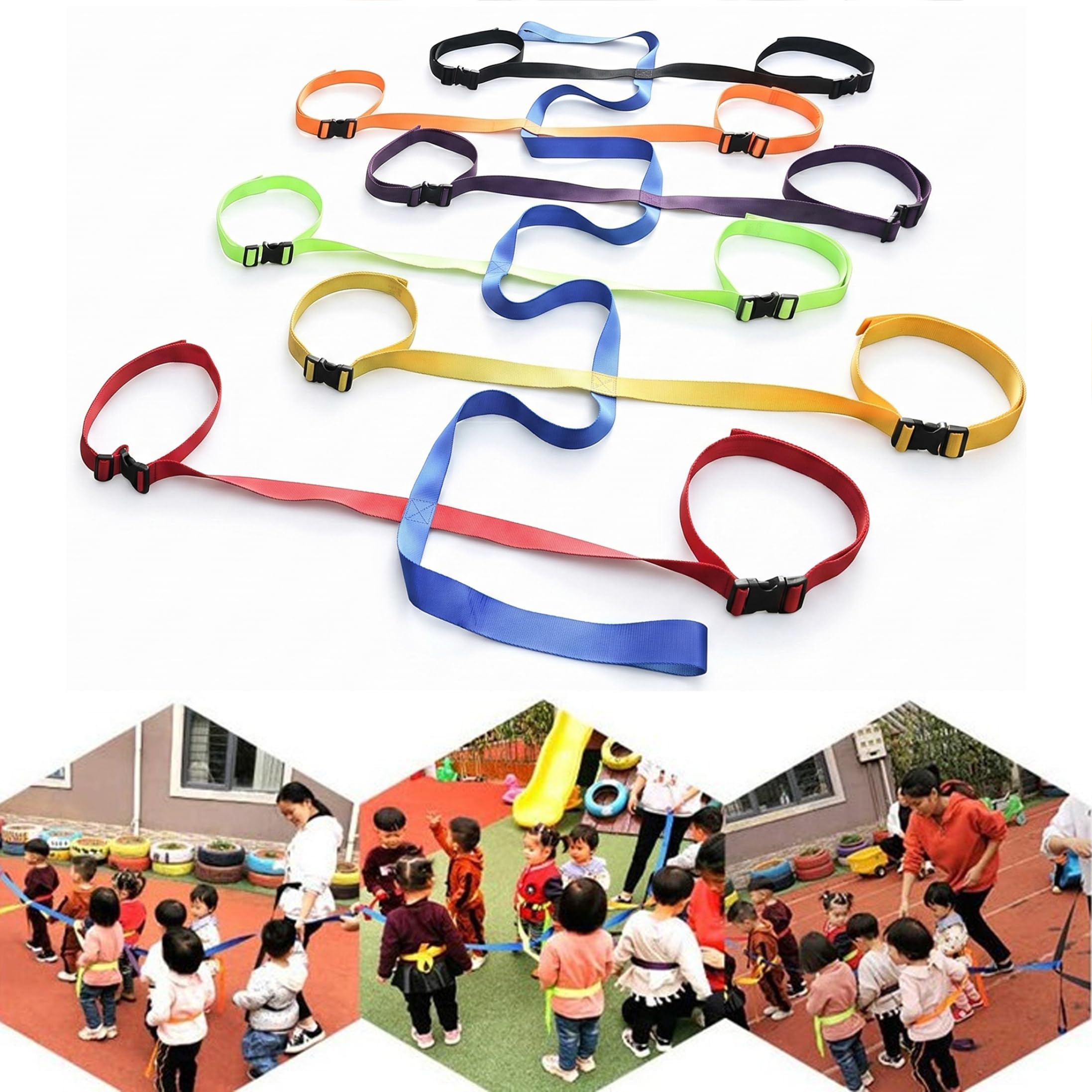 Cuerda para caminar para niños pequeños, correa de seguridad para niños con cinturón, diseño de bucles múltiples