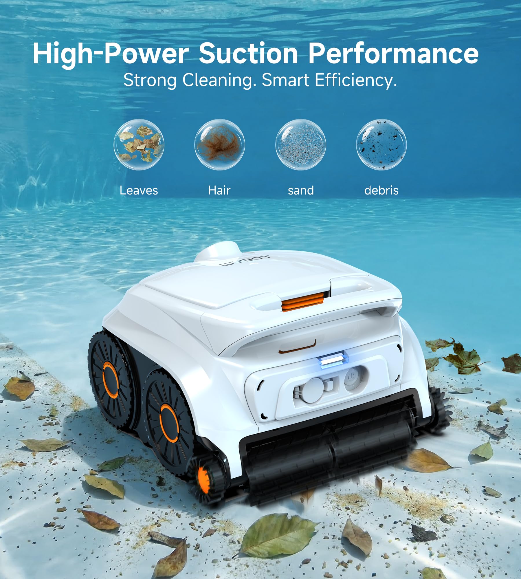 WYBOT OS600 Poolroboter Akku – Kabellos Für Wand & Boden, 120 Min Laufzeit, App-Steuerung WYBOT OS600 Poolroboter Akku – Kabellos Für Wand & Boden, 120 Min Laufzeit, App-Steuerung