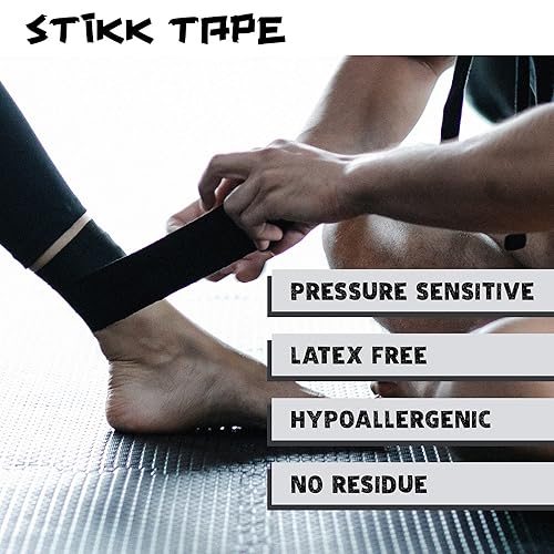 Vista 34 de STIKK Cinta atlética - Paquete de 3 cintas atléticas verdes - 1.5 pulgadas x 15 yardas - Cinta atlética para estabilizar y apoyar músculos