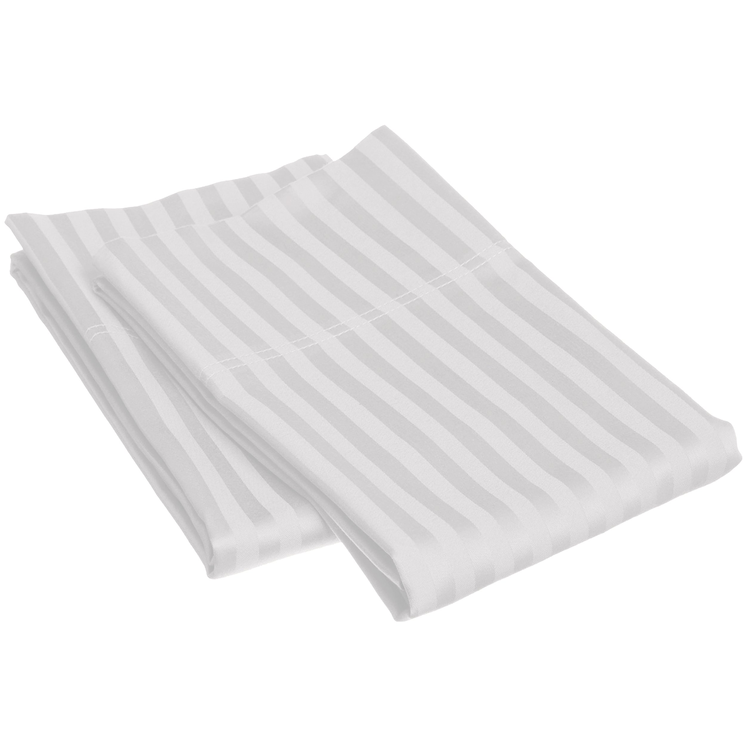 SUPERIOR Impressions Prestige 1500 Series Stripe Pillowcase Set - King - Chrome
