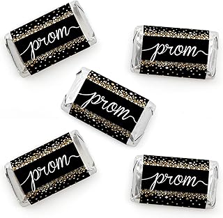 Big Dot of Happiness Prom - Mini Candy Bar Wrapper Stickers - Prom Night Party Small Favors - 40 Count - Buy now