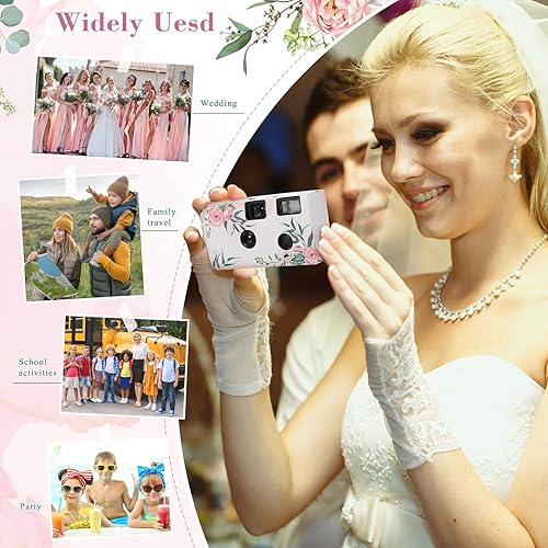 Miniatura 3 de 5 cámaras desechables para bodas a granel, película de color, cámara de un solo uso a granel con flash de 1.38 pulgadas (1.378 in) una vez para