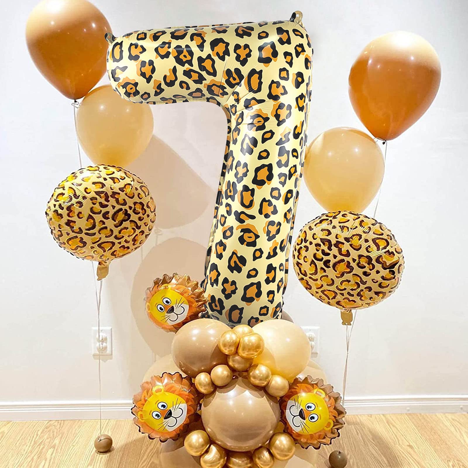 Yellow Leopard Print Balloons Latex 12 Count, Cheetah Birthday Theme...