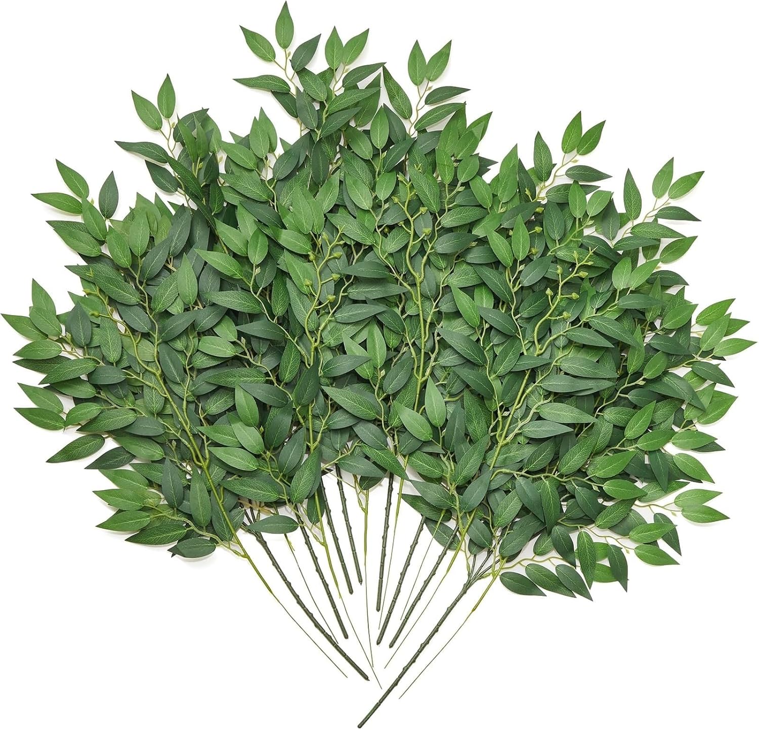 50 Pcs Artificial Greenery Stems, 26.8 Inch Vibrant Hanging Greenery for Wedding Garland Arch Home Decor(50)