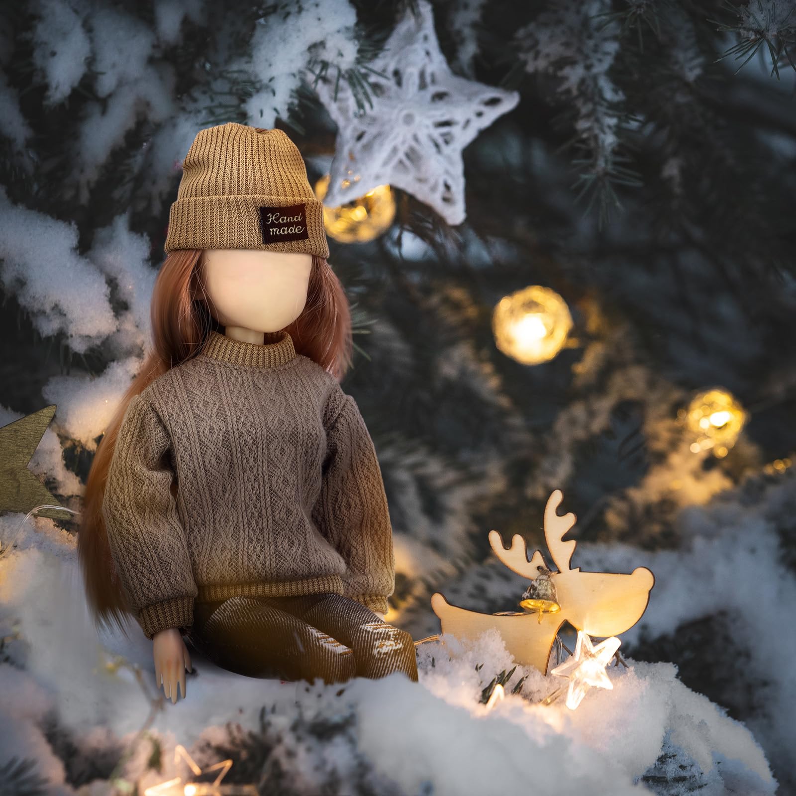 Bencailor 8 Pcs Doll Clothes Doll Accessories Include Sweater Pants Shoes Hat for Winter Christmas(Elegant,12 Inch)