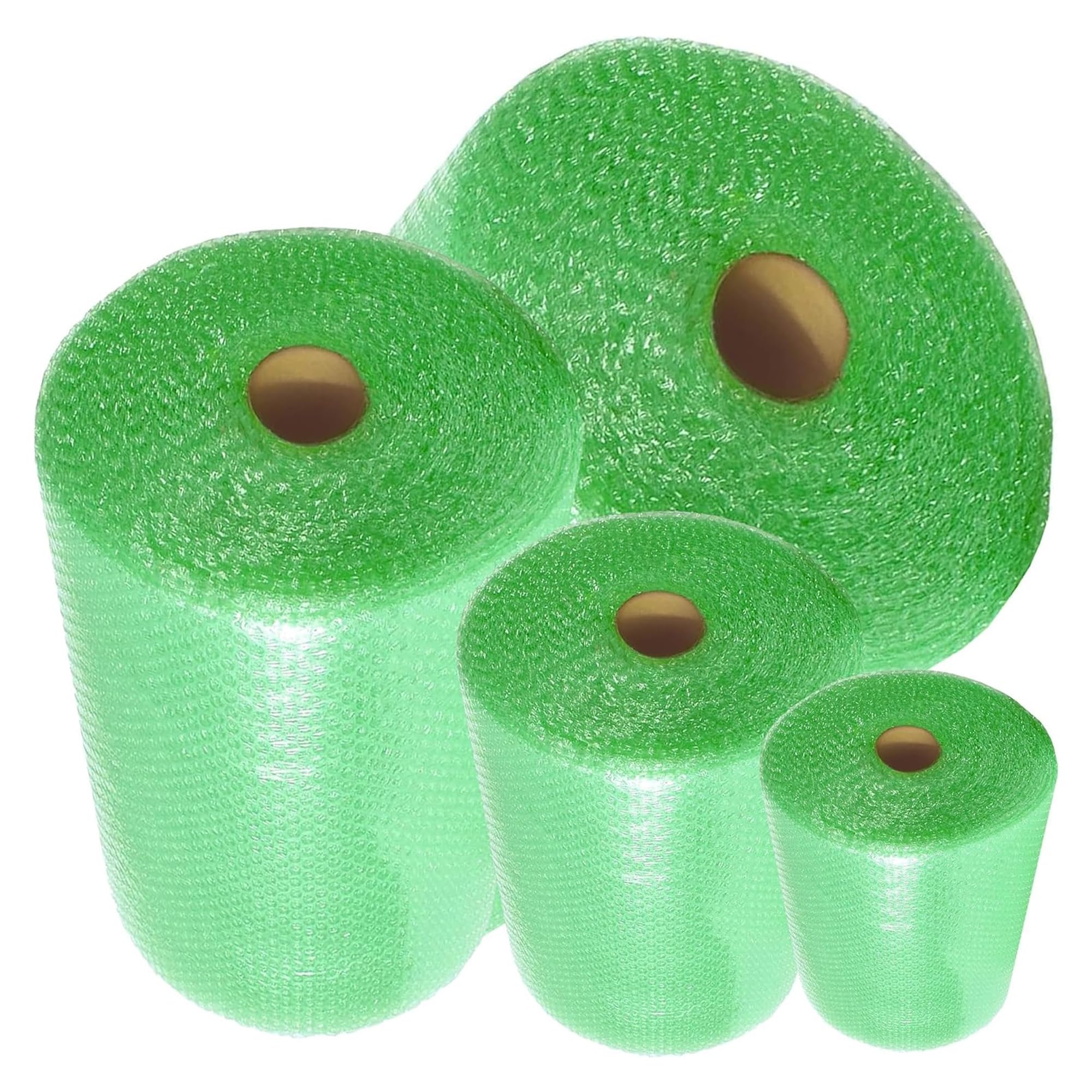 Green Bubble Wrap Rolls Small Air Protective Eco Bubble Cushioning Wrap for Moving House, Fragile Items, Shipping & Storage (2, 300mm x 100m)