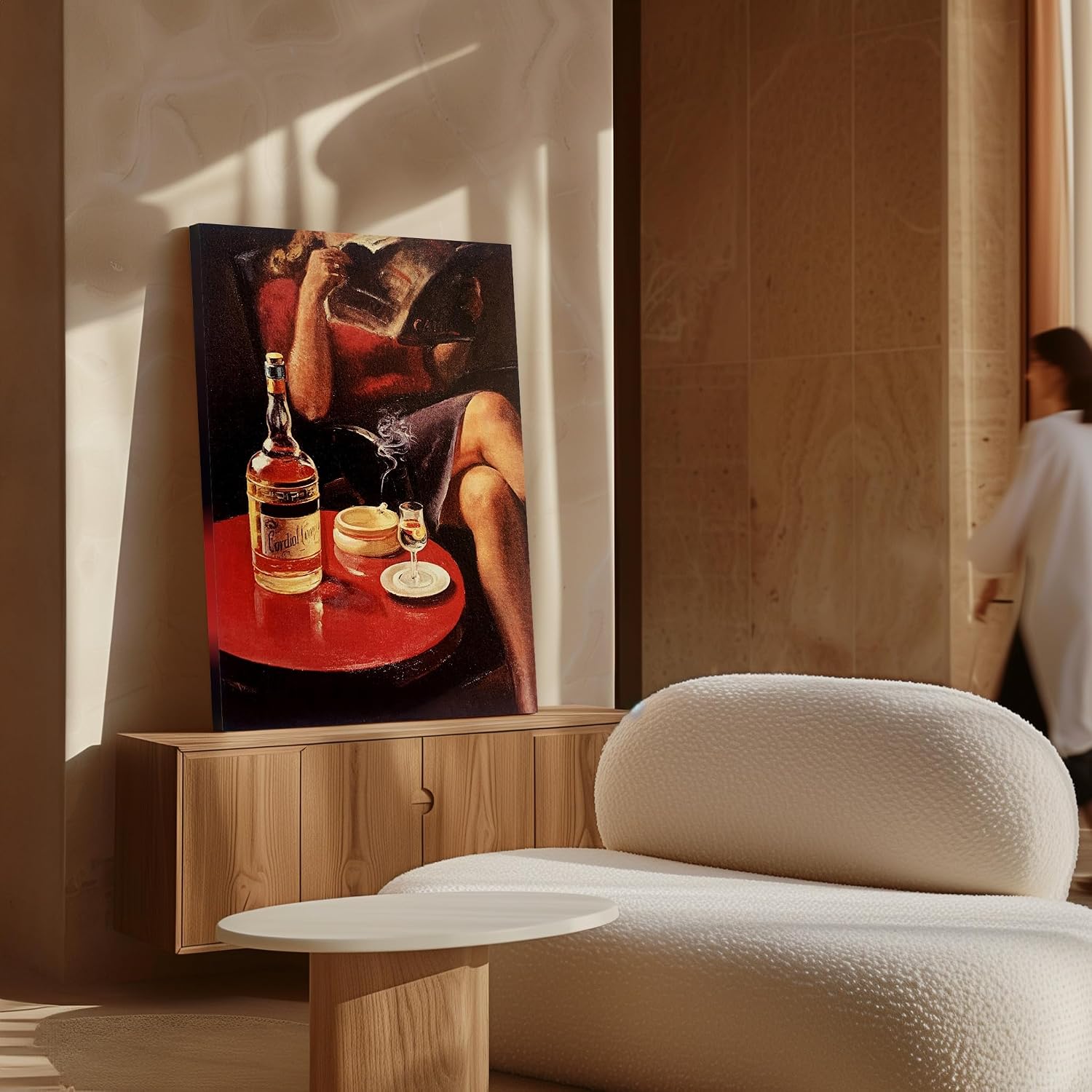 Poster Master Canvas - Retro Italian Liquor Print - Chic Gift for Men, Women, Bartender - Perfect Decor for Bar, Man Cave, Kitchen, Restaurant - 8x10 STRETCHED Canvas