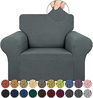 Vista 12 de KEKUOU - Funda elástica para sofá de 3 plazas (de 79 a 94 pulgadas), protector de muebles de 3 asientos con parte inferior elástica para niños