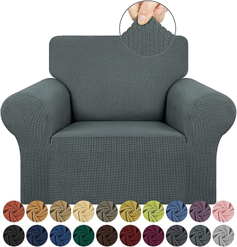 Miniatura 12 de KEKUOU - Funda elástica para sofá de 3 plazas (de 79 a 94 pulgadas), protector de muebles de 3 asientos con parte inferior elástica para niños o