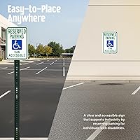 Vista 6 de SmartSign Señal de estacionamiento reservado para furgoneta accesible - Paquete de 2, señal de estacionamiento para discapacitados, 45 x 30 cm, 2 mm