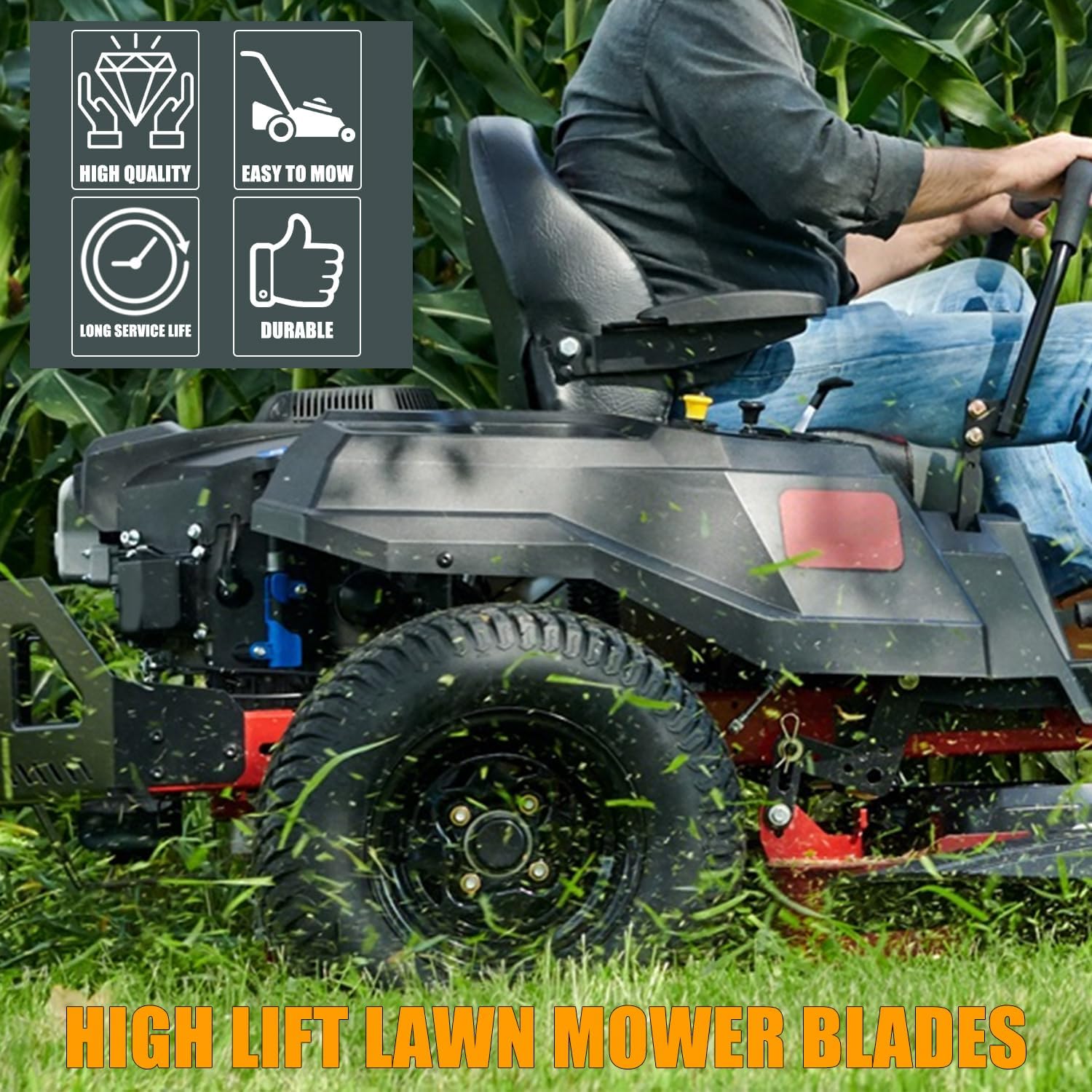 115-5059-03 110-6837-03 Lawn Mower Blades High Lift Blade Compatible with 50" Toro Timecutter SS5000 MX5060 SS5060 Z5000 Z5020 75759 75755 75753 74632 Blades Replace 79016P 112-9759-03 (3 Pack)