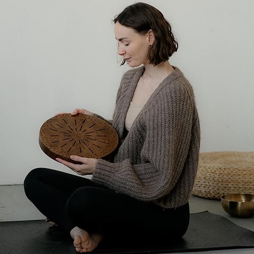 Miniatura 84 de Disco de cascada de 20 pulgadas meditativo de madera para baño de sonido relajante forma de géiser (sin bolsa)