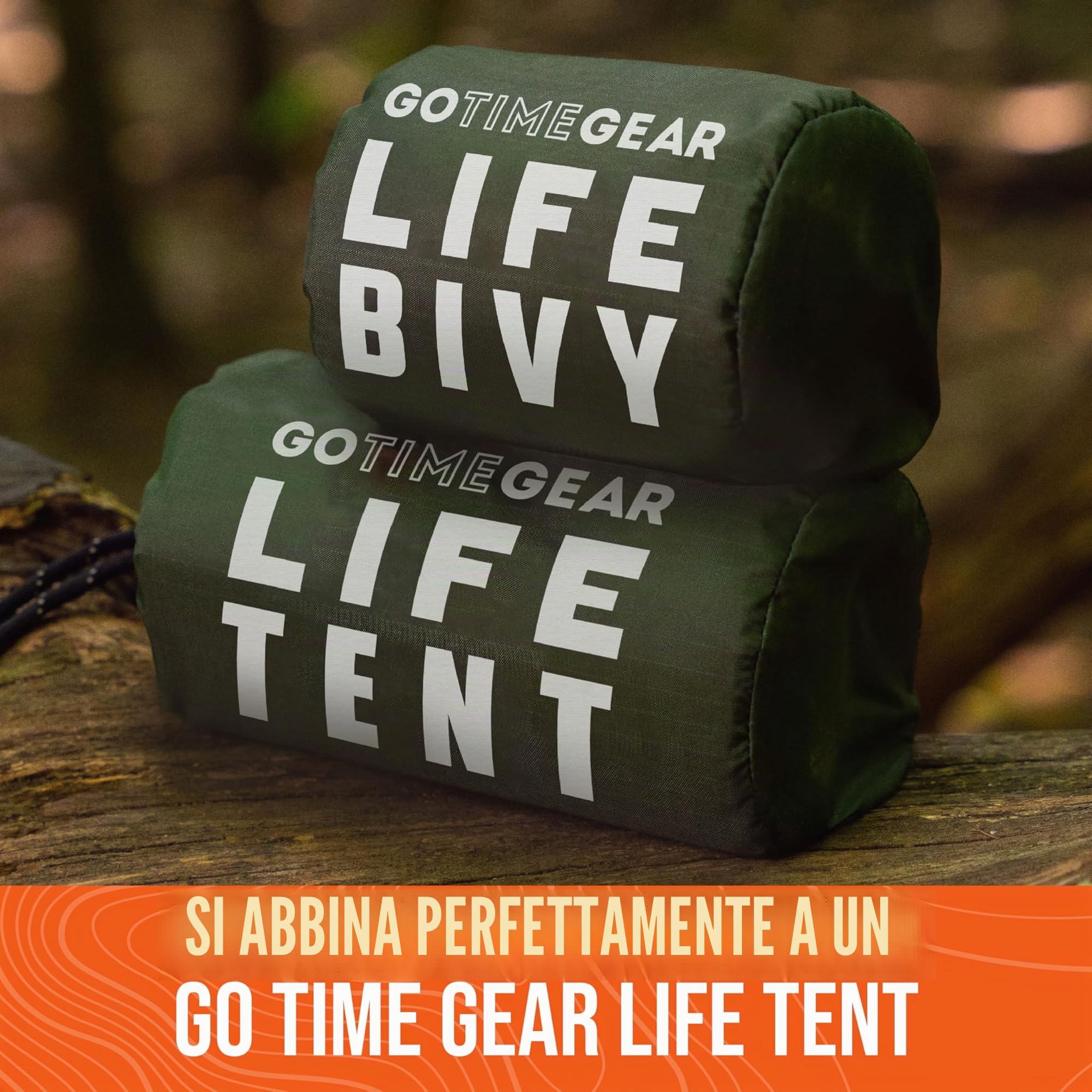 Go Time Gear Life Bivy Emergency Sleeping Bag Thermal Bivvy - Use as Emergency Bivy Sack, Survival Sleeping Bag, Mylar Emergency Blanket