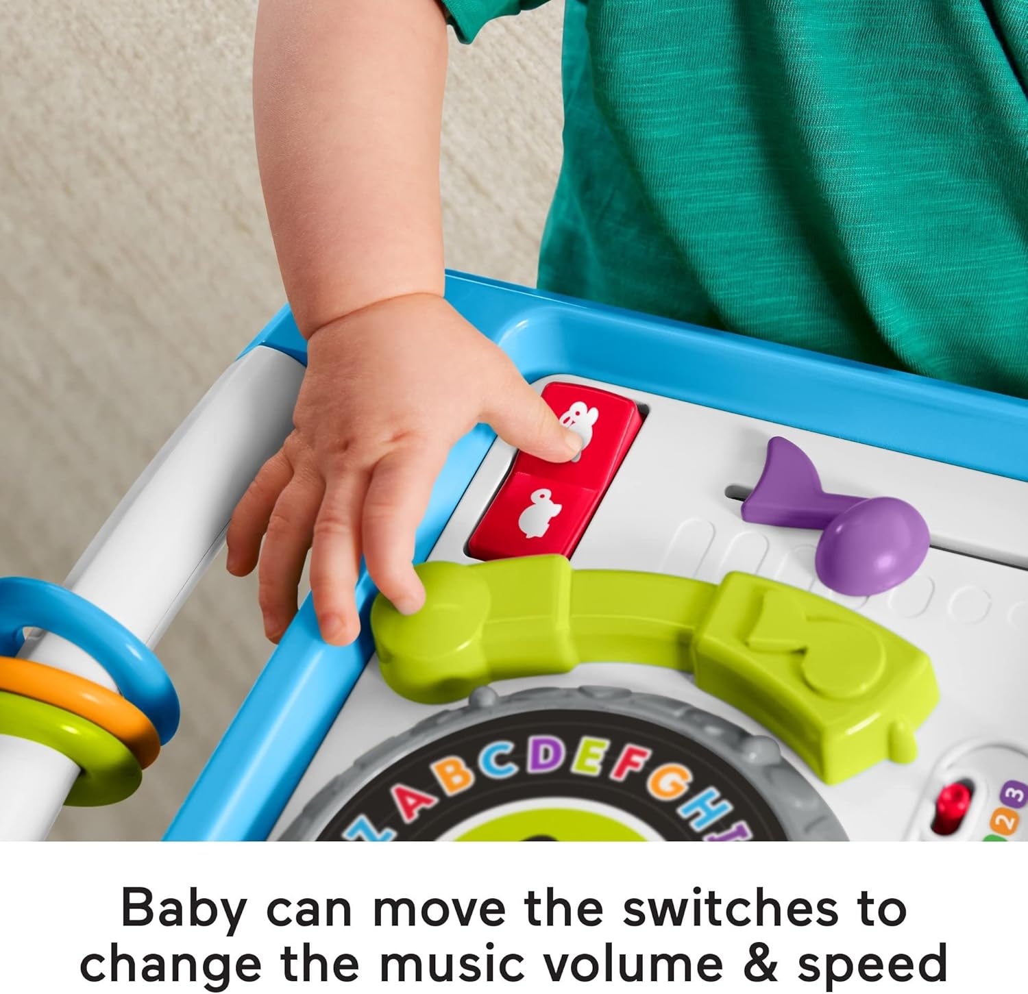 Fisher-Price Laugh & Learn Remix Record Player, Musical Toy with Learning Content for Infants and Toddlers Ages 6 to 36 Months