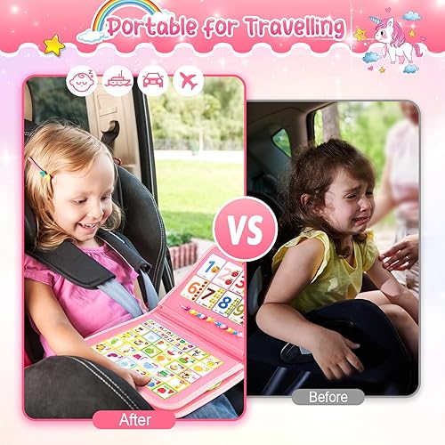 Miniatura 5 de Aukful Tablero ocupado, libros de actividades de múltiples temas para bebés, libros de fieltro ocupados para niños pequeños, juguete sensorial de