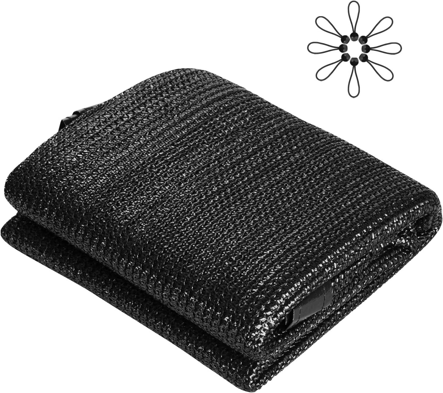 VIVOSUN Sunblock Shade Cloth, 50%-60% Shade Net, 6.5′ x 6.5′ Black Garden Shade Mesh with Grommets for Plant Covers, Swimming Pools, Patios, and Yards