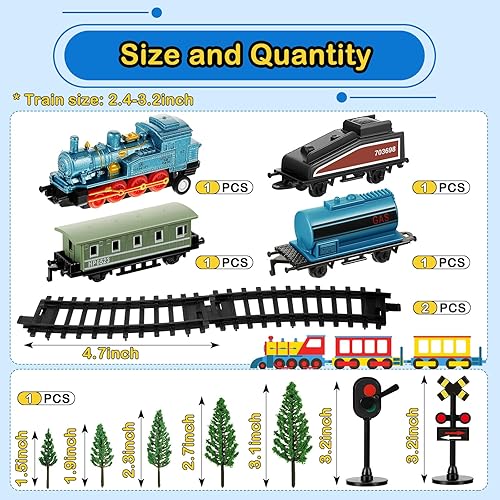 Vista 2 de 13 piezas de tren para decoración de tartas, tren, suministros de fiesta de cumpleaños, mini tren, tren, luces de tráfico, decoración de pastel