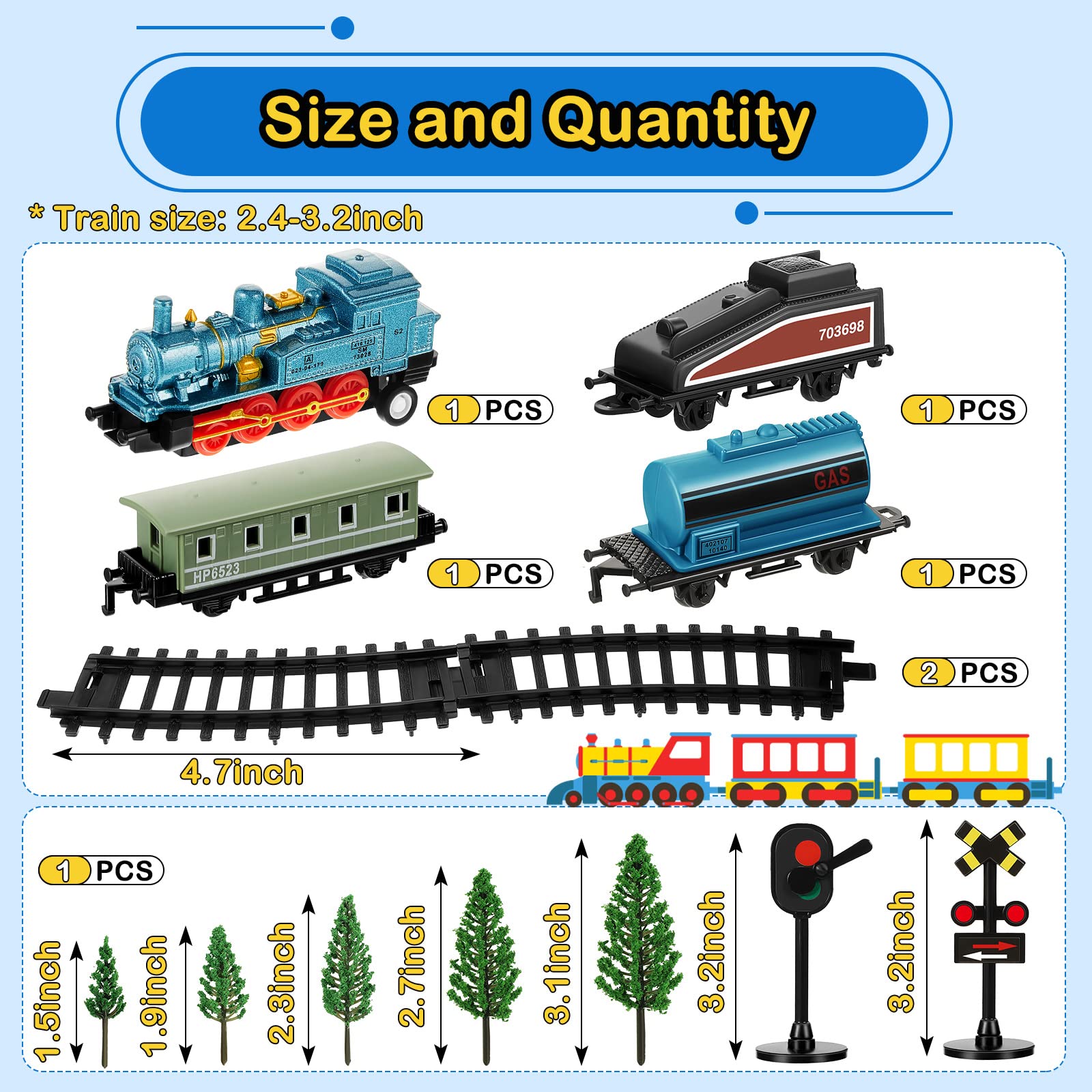 Decorazioni Torta Tema Treno 13 Pezzi - Topper Per Torte Di Compleanno Con Luci E Accessori - Foto 2