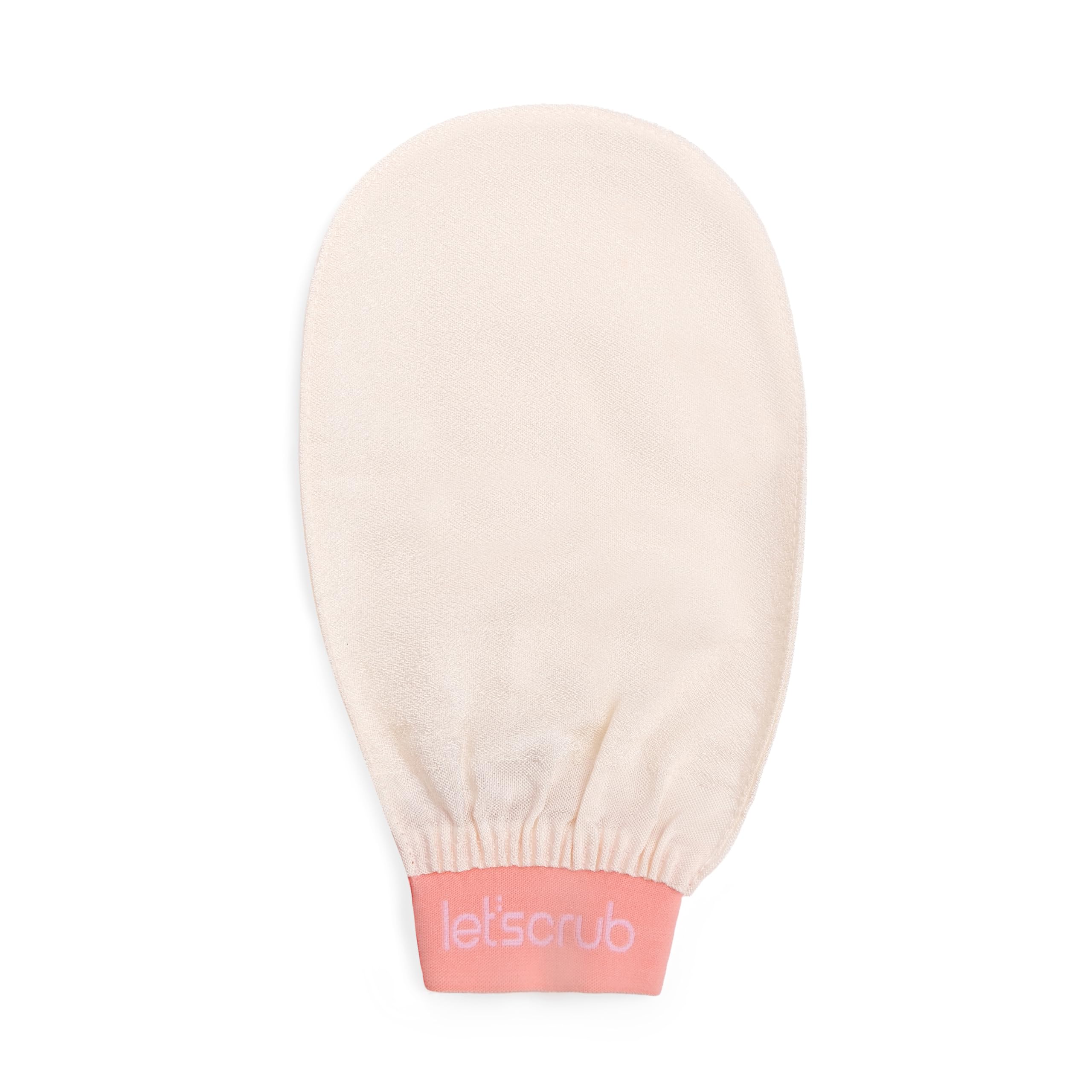 LET'SCRUB Ekru Banyo Duş Kesesi Peeling Eldiveni %100 Floş İpek Unisex