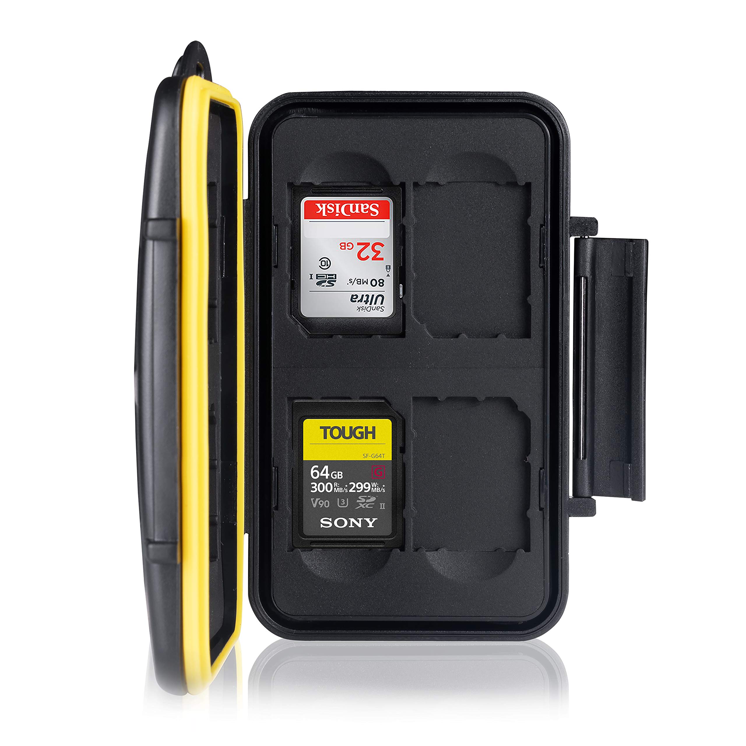 Custodia impermeabile protettiva scheda di memoria per 8 schede SD. Porta Schede Memoria. Cassa Stoccaggio e trasporto. Memory Card Case, Sacchetto Bustina Borsone, Scatola di stoccaggio